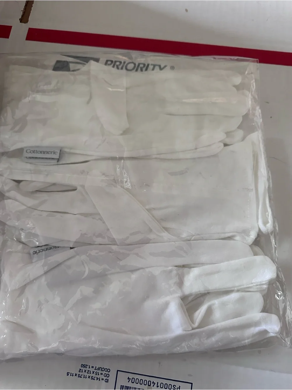 Cottonnerie Lot of three white glove never used still in package